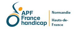 logo de la marque APF FRANCE HANDICAP HAUTS-DE-FRANCE ET NORMANDIE